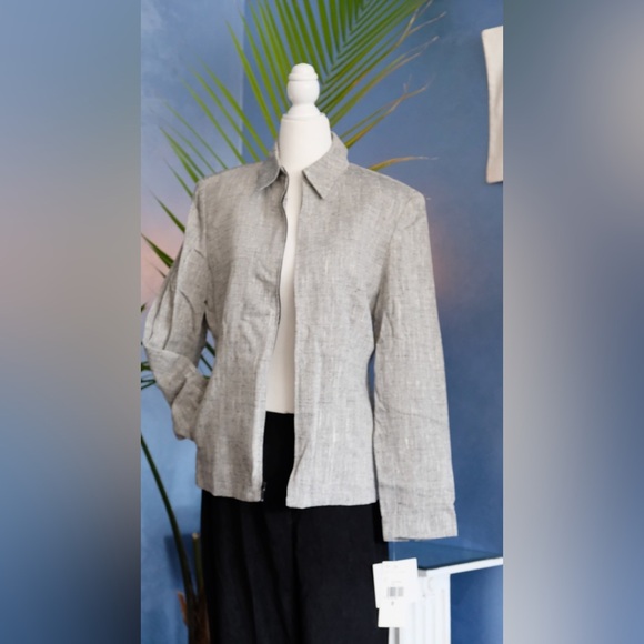 Garfield Marks size 8 NWT Gray zip up blazer - Picture 5 of 9